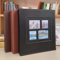 the leather case is inserted into the family album and can hold 600 6 inch photos which can be used for parties and weddings