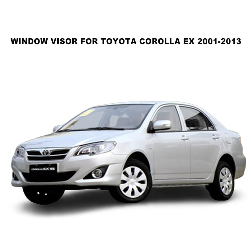 

Side Window Visors For Toyota Corolla Ex 2001 2002 2003 2004 2005 2006 2007 2008 2009 2010 2011 2012 2013 Weathershields SUNZ
