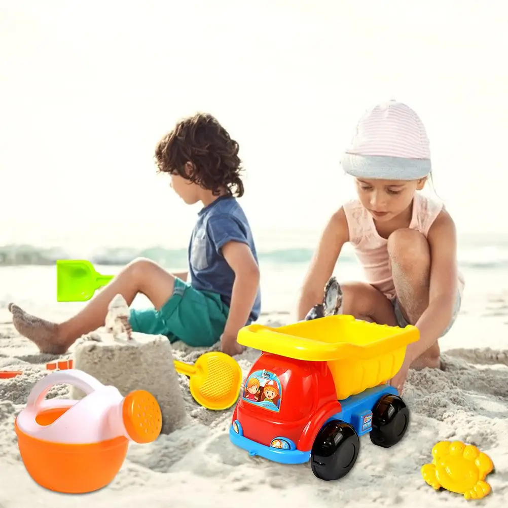 11 шт. набор игрушек для пляжа песок детей с четырехколесной тележкой поливочная