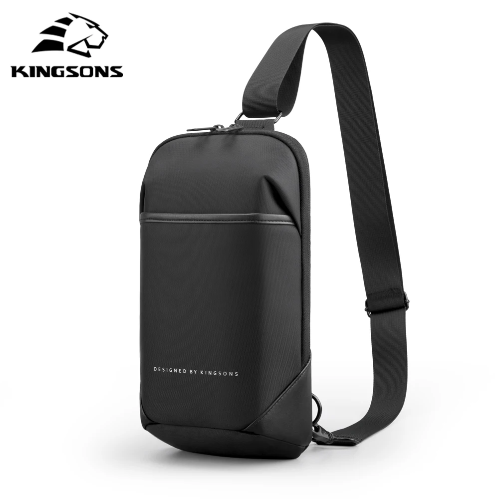 

Kingsons Anti-theft Crossbody Bags Male Waterproof USB Charging Chest Pack Short Trip Messenger Sling Bag Shoulder Chest Bag