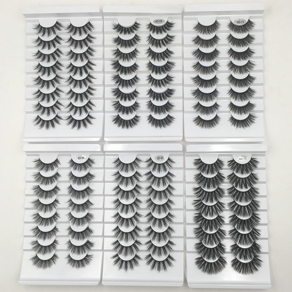 Накладные ресницы для макияжа 8 пар мягкие натуральные ручной работы 3D