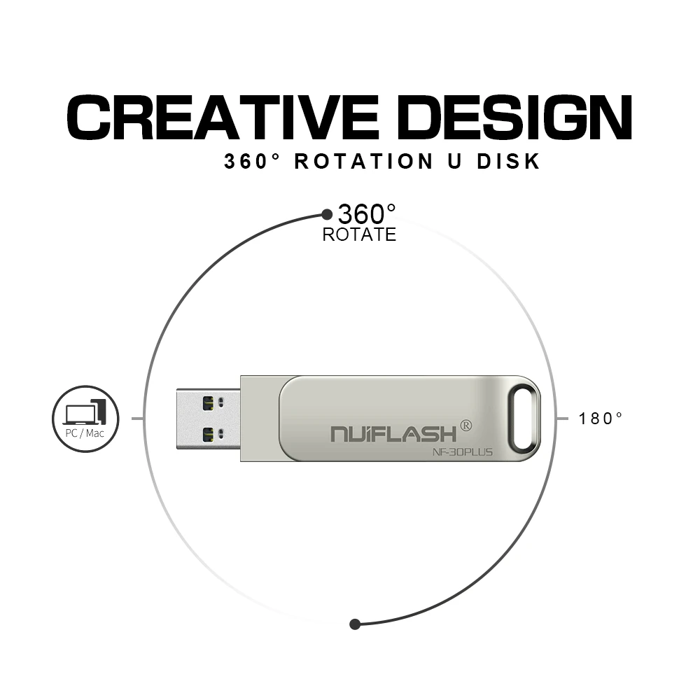Новое поступление USB 3,0 флеш-накопитель вращающийся металлический флеш-накопитель 128 Гб 64 Гб usb ключ 32 ГБ 16 ГБ высокоскоростной флеш-накопитель USB карты памяти