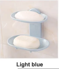 G Blue Мыльница, держатель для душа, мыльница для хранения, тарелка, мыльница, без дрели, прозрачный чехол для мыла, контейнер для уборки, органайзеры - Цвет: G Blue