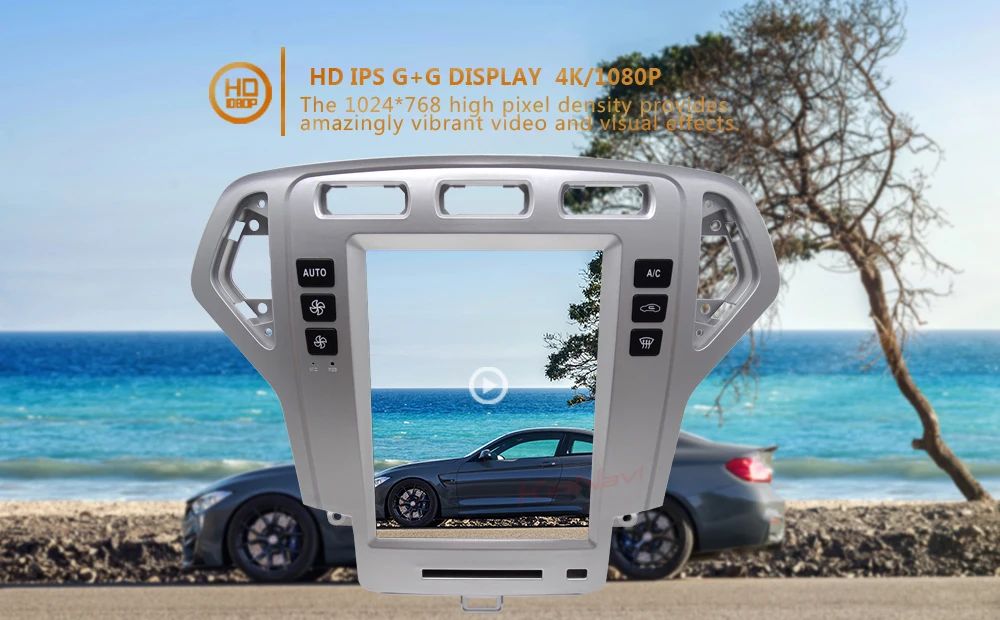 KiriNavi вертикальный экран Tesla style 10," 1 Din Android 8,1 автомобильный Радио gps навигатор для Ford Mondeo Автомобильный dvd-плеер 2007-2010
