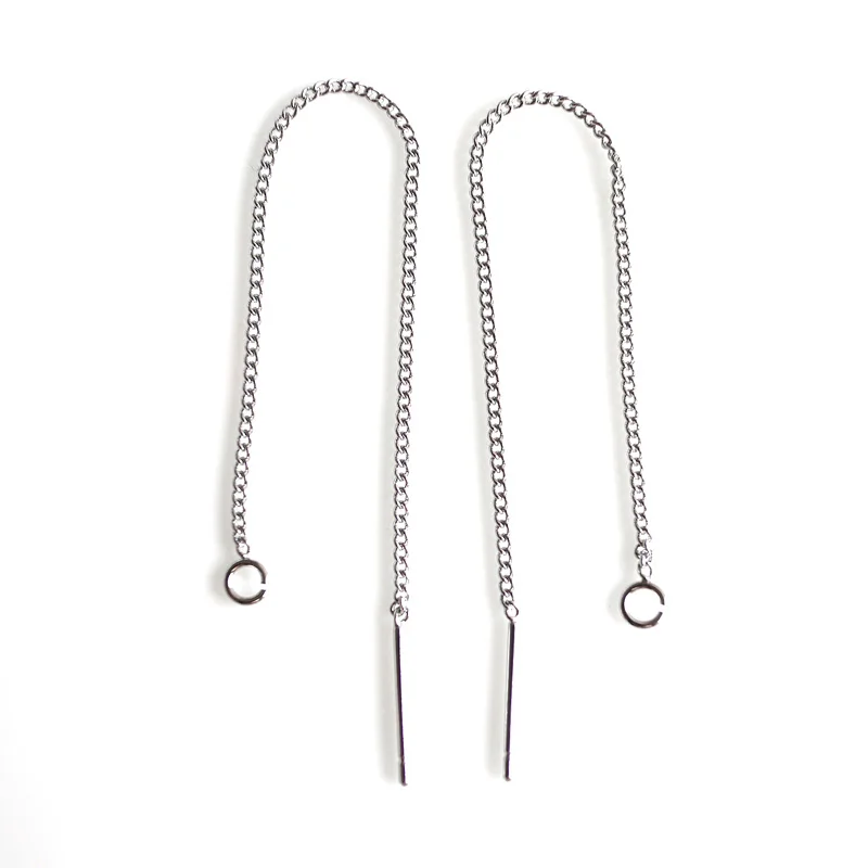 Оптовая продажа 4 шт./лот позолоченные серьги с платиновым покрытием нить