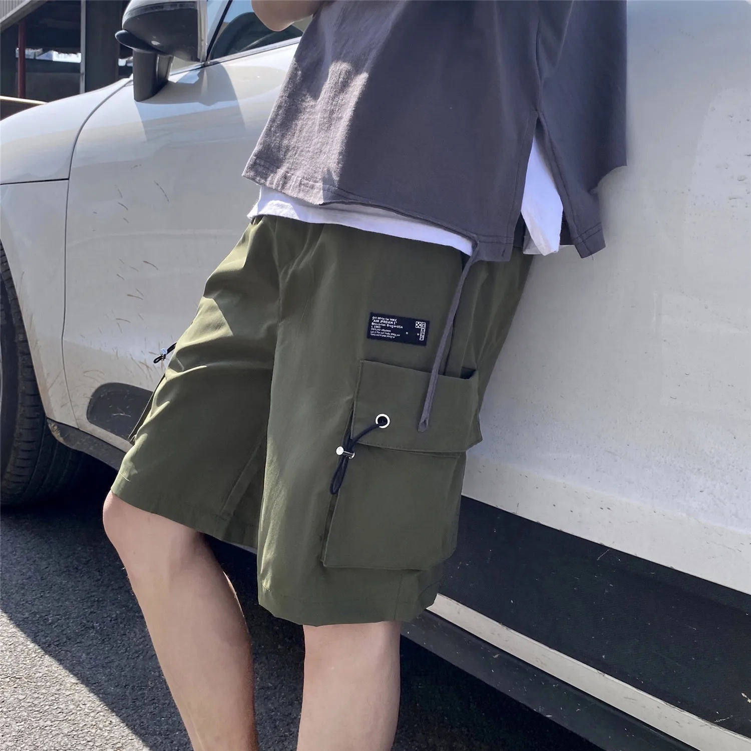 Шорты карго мужские свободного покроя универсальные повседневные тонкие с