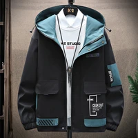 mens jackets spring autumn trendy hooded jackets hip hop streetwear male casual coats korean youth outerwear tops windbreaker