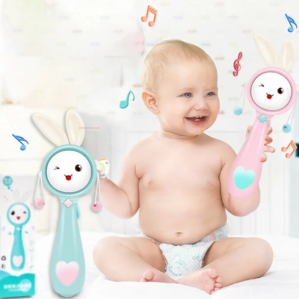Кролик погремушка барабан детский подарок креативная игрушка родитель ребенок