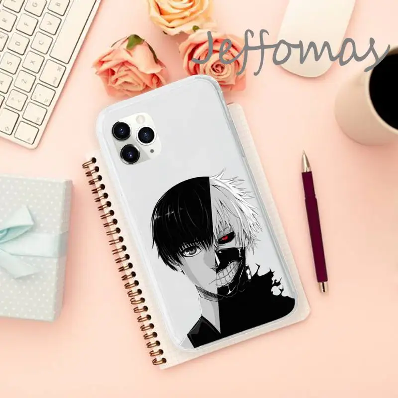 

Cartoon Tokyo Ghoul Phone Case Transparent for iPhone 11 12 mini pro XS MAX 8 7 6 6S Plus X 5S SE 2020 XR