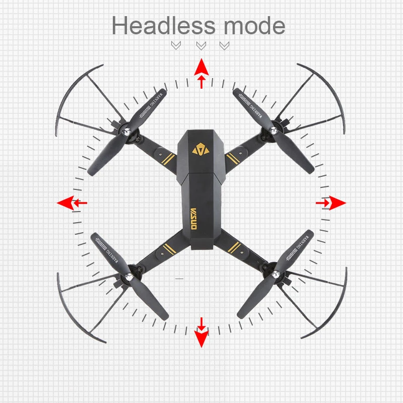VISUO RC Дрон XS809W XS809HW мини складной селфи-Дрон с Wi-Fi FPV 0.3MP или 2MP камерой удержание