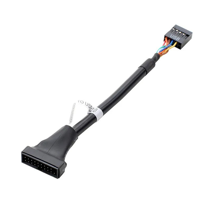 Гибкий материал USB3.0 20Pin Male& Female To USB2.0 9Pin материнская плата мужской и женский кабель использование для cd-rom гибких дисков панели