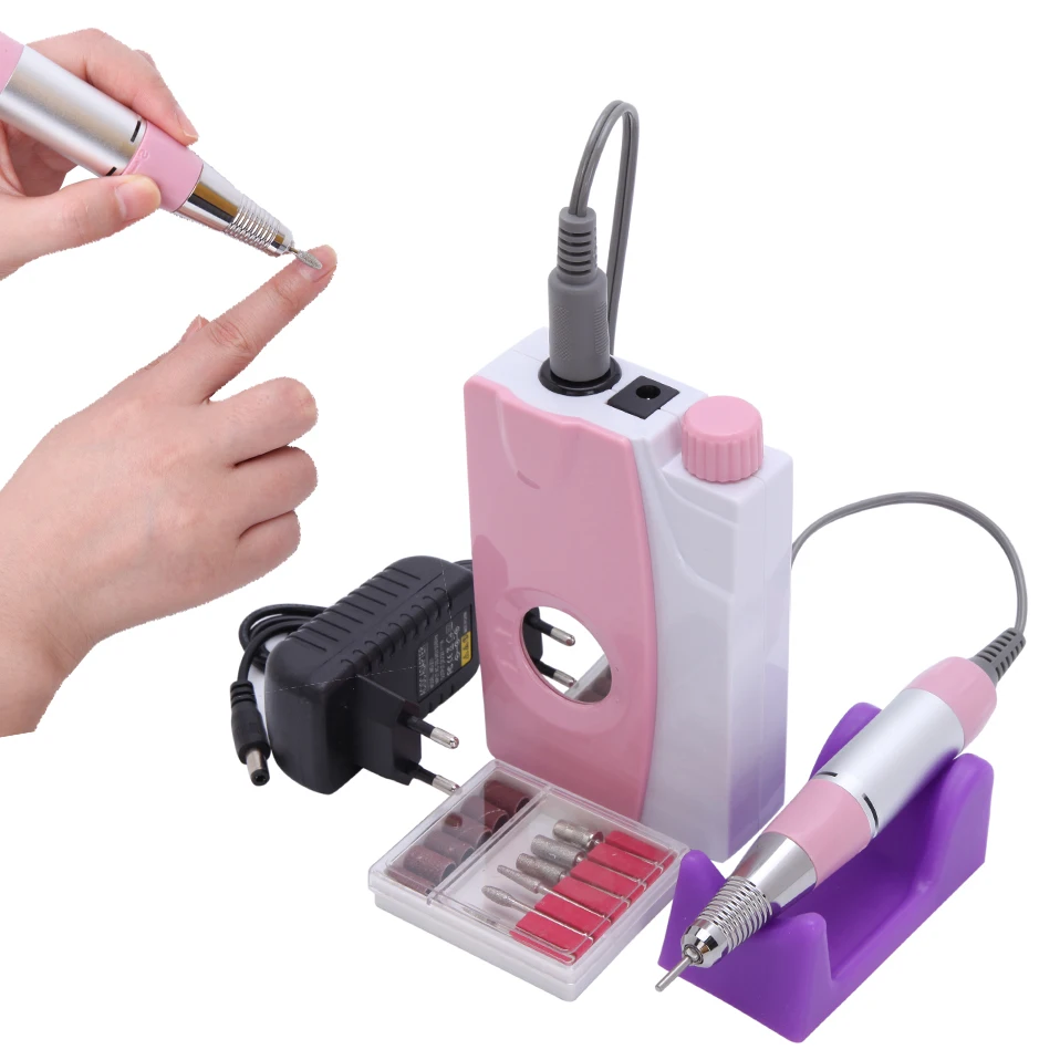 25000RPM Electric Nail Drill Machine Rechargeable Gel Nail Drill Bits Manicure Machine Nail Art Milling Cutter Nail Polisher