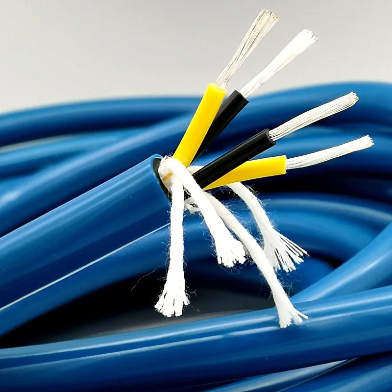 

Ahsy promotional blue ls-180 G5 core OFC copper silver plated speaker cable bulk HiFi amplifier cable connection line