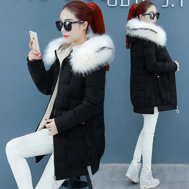 

Down Jackets Female Winter Coat Women's Parka Hooded Warm Coat New Coat Jacket Cotton Padded Jacket Plus Size Women Clothes 466