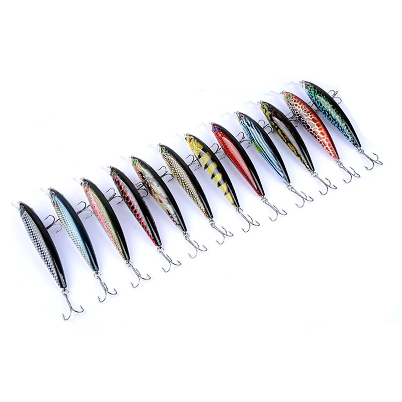

1pcs/lot Fishing Lure 3D Eyes Floating Minnow Aritificial Laser Wobblers 11cm 13.4g Crankbait Hard Plastic Fishing Tackle Pesca