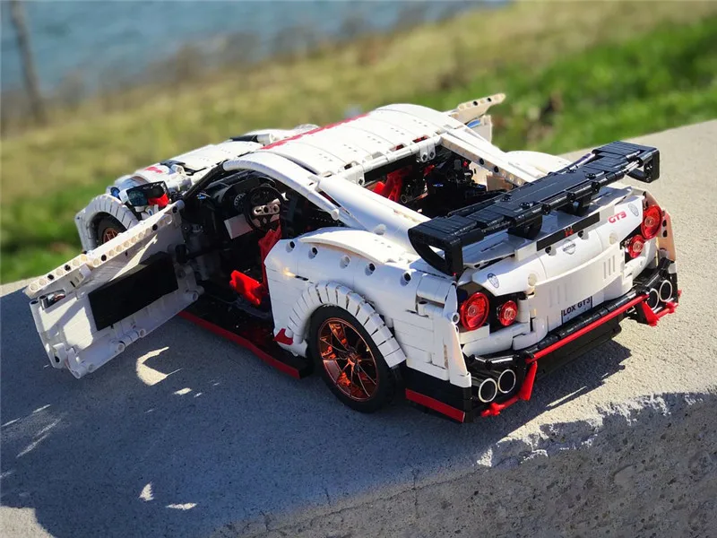 3208 шт. Technic MOC гоночный автомобиль Nissan технология MOC-25326 Кирпичи Модель Строительные Конструкторы игрушки подарок для мальчиков
