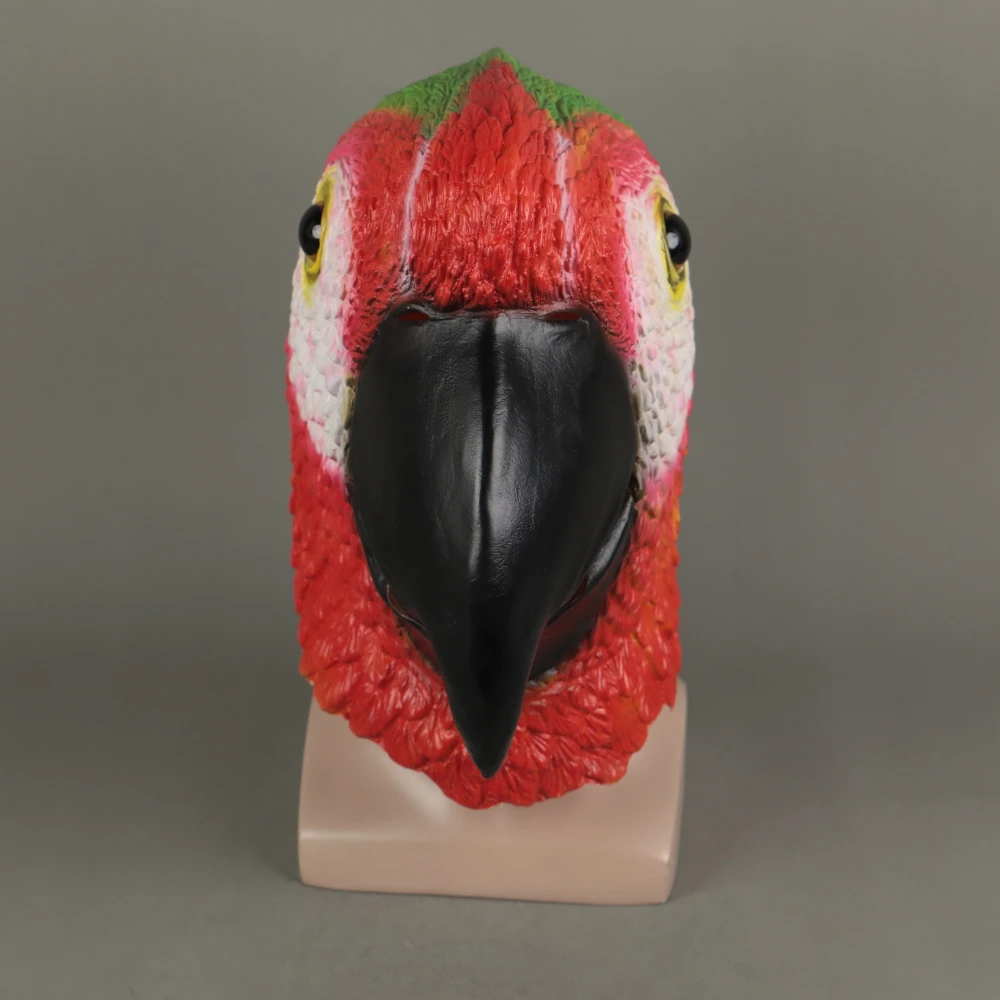 Хэллоуин голова попугая Маска Косплей животных Птица полная Маскарадная маска