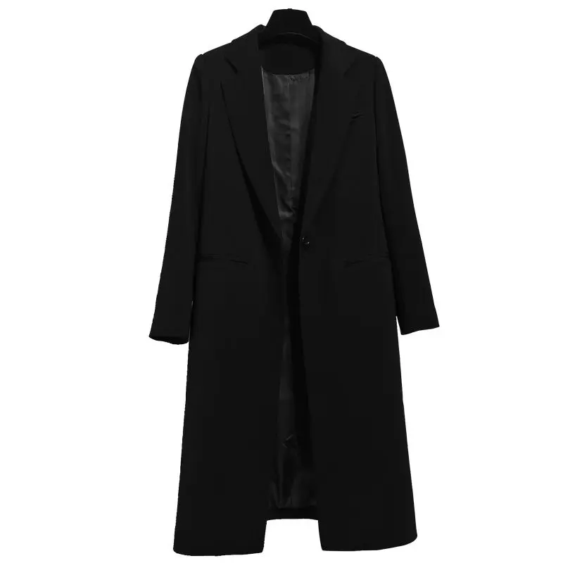 

Long Blazer Jacket Women Basic Coats 2020 Spring Autumn Fashion Female Jackets Office Lady Suits Outwear Casual Blazers Coat