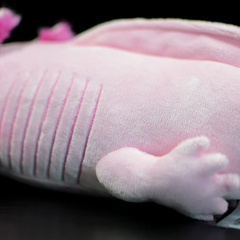 Axolotl-juguete de peluche suave de 50cm para ni&ntilde;os, dinosaurio rosa de simulaci&oacute;n realista, modelo de Animal para ni&ntilde;os, regalo para adultos-3