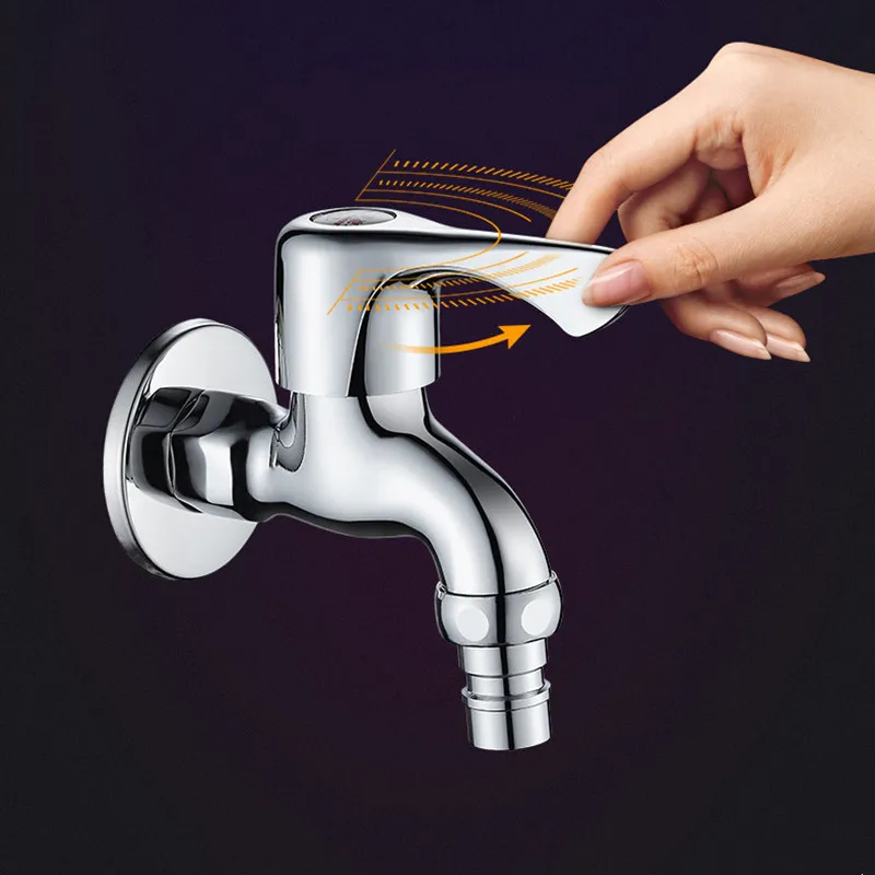 

Bathroom Stainless Steel Single Cold Water Tap Corner Faucets Washing Machine Faucets Outdoor Garden Bibcock Home Hardware
