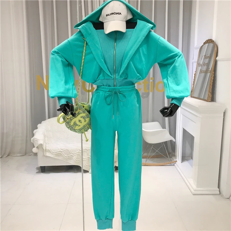 2020 Весенний новый комплект из двух предметов женский спортивный костюм