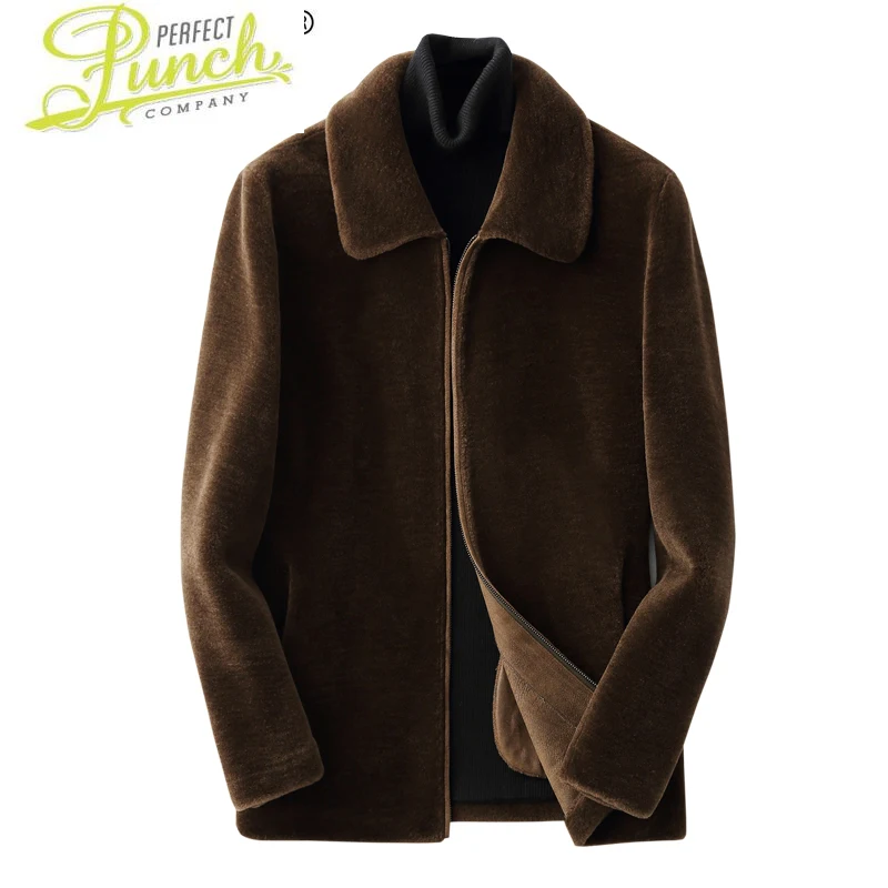 

Fur Real Coat Men 100% Wool Jacket Autumn Winter Sheep Shearing Plus Size Mens Coats and Jackets KFS12M208-J KJ3829
