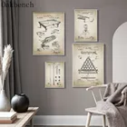 Снукер кий бильярдный стол Холст Картина Винтаж Бильярд стены искусства патент принты плакат скандинавские настенные картины бильярдный Декор