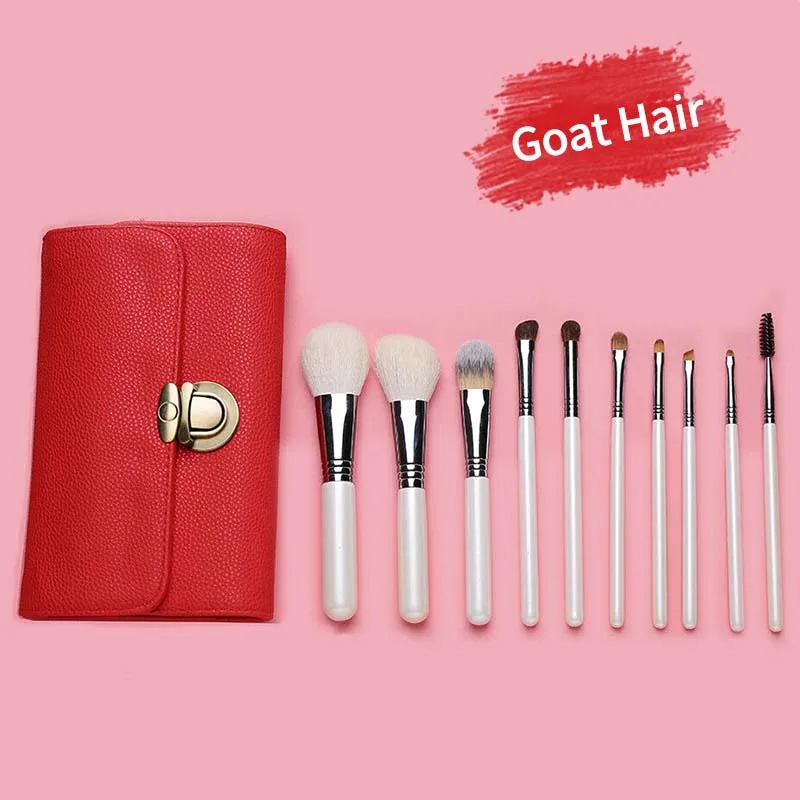 10 шт. набор кистей для макияжа профессиональная основа тени век губ кисть пудры
