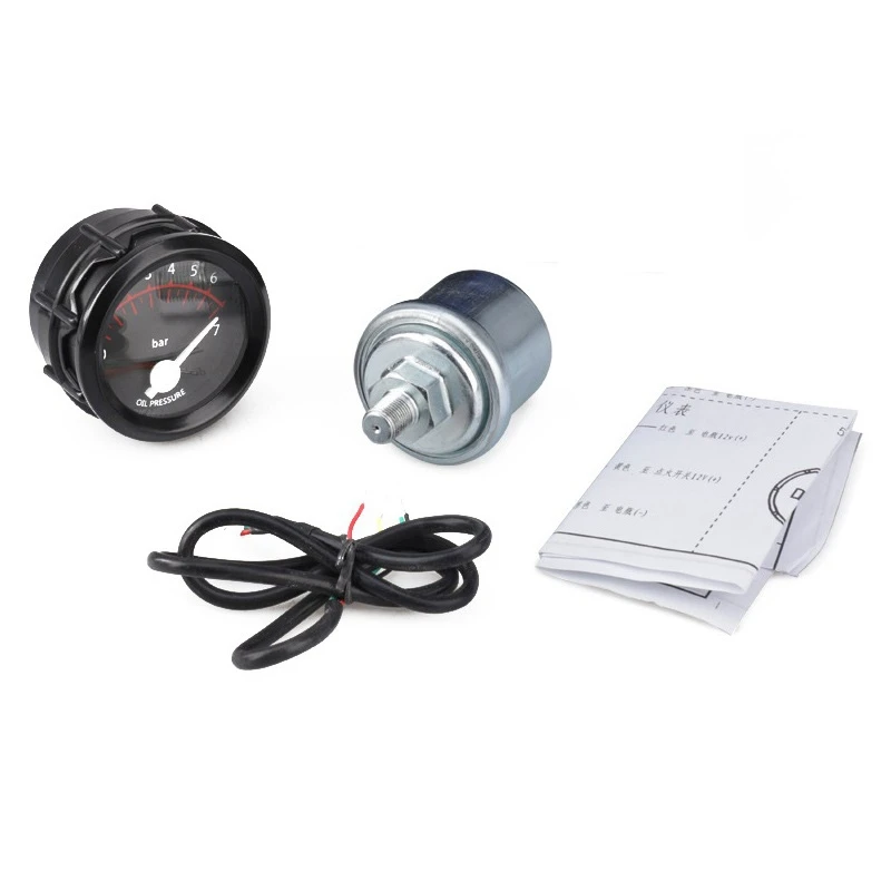 

2 дюймов 12V универсальный авто автомобильный манометр давления масла, на возраст 0-7 бар датчик давления масла метр