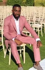 Новинка 2020, модный розовый костюм жениха, смокинг для жениха, мужские костюмы для свадьбы, выпускного, ужина, лучший мужской блейзер , 2 штуки