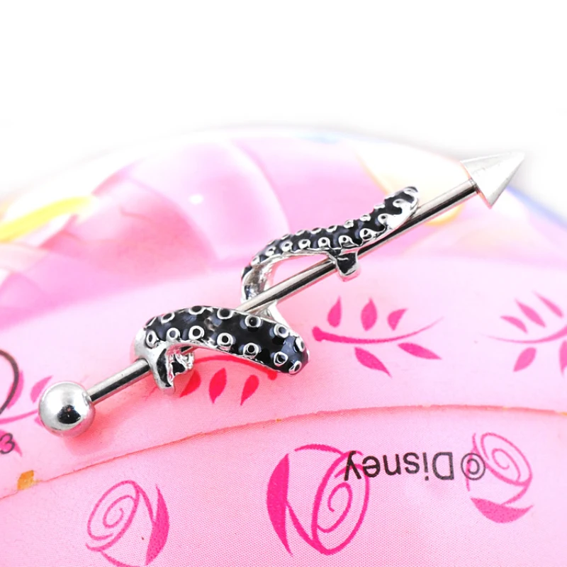 Серьги гвоздики со змеей в стиле панк ювелирные изделия для пирсинга В