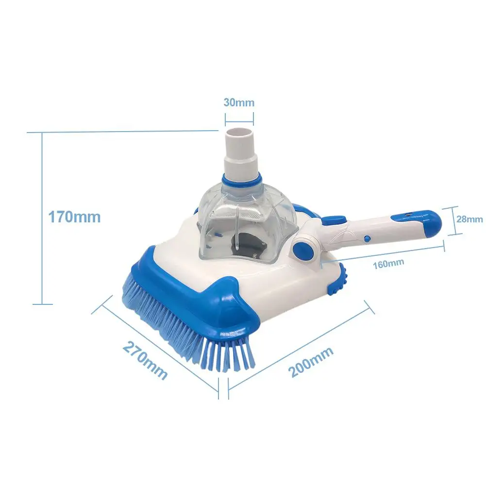 

Pool Vacuum Head Removable Swimming Pool Suction Brush Cleaner With Portable Buckle Handle Dirt Prevention Pool Cleaning Tool