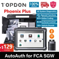 topdon phoenix plus car diagnostic tool ecu coding obd2 scanner full system diagnostic automotive professional diagnostic tool
