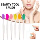 Двухсторонняя силиконовая отшелушивающая щетка для губ, силиконовый для мойки, инструмент для лица, эксфолиент для губ, щетка для очищения лица