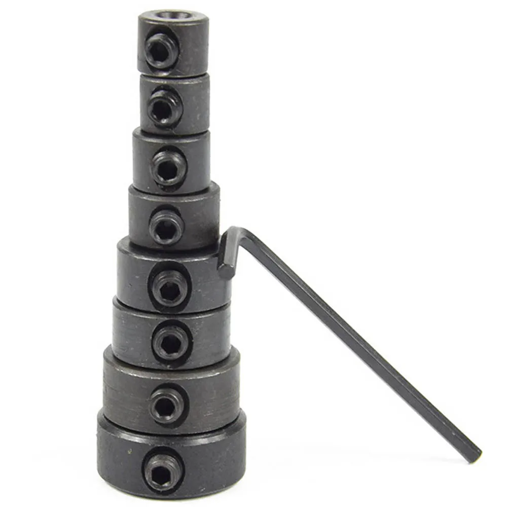 

8Pcs/Set Woodworking Drill Bit Depth Stop Collars Ring Positioner Locator Faucet Head Tank Adapter Garden Hose Faucet Lengthen