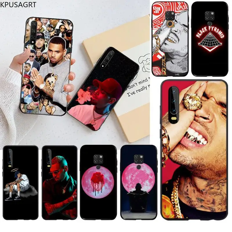 Chris Brown Rap singer Soft black Phone Case for Huawei P40 P30 P20 lite Pro Mate 30 20 Pro P Smart 2020 prime