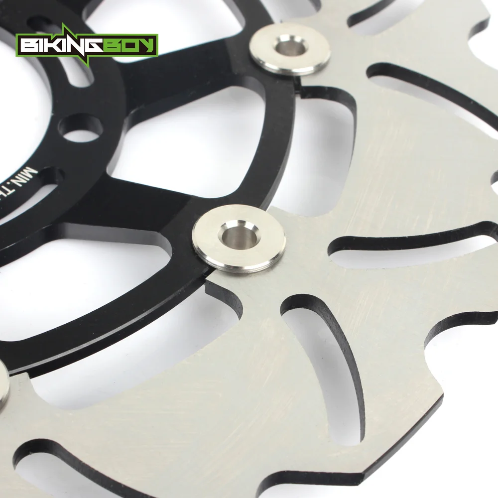 

BIKINGBOY Wavy Front Rear Brake Discs Disks Rotors For Triumph Daytona 675 2006-2012 Daytona 675 R 2011-2012 Triumph 675 / R