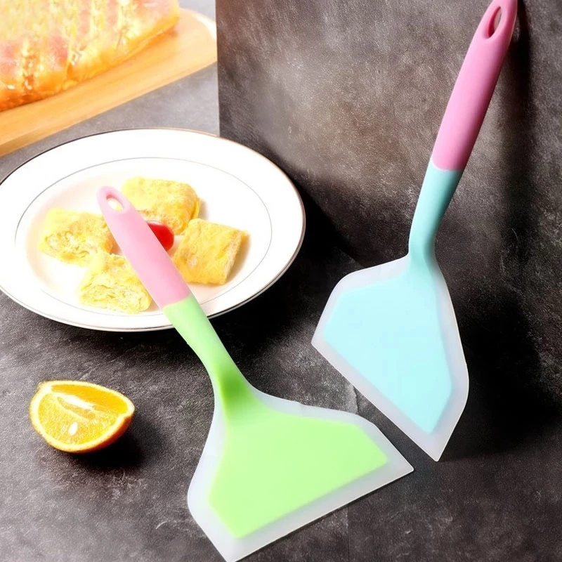 

New Pro Silicone Spatula Beef Meat Egg Kitchen Scraper Wide Pizza Shovel Non-stick Turners Food Lifters Home Cooking Utensils