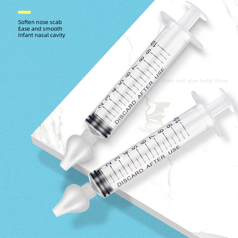 Limpiador Nasal para beb&eacute;, tubo de aguja para cuidado del beb&eacute;, aspirador Nasal, jeringa para lavar la nariz, 2 piezas-2