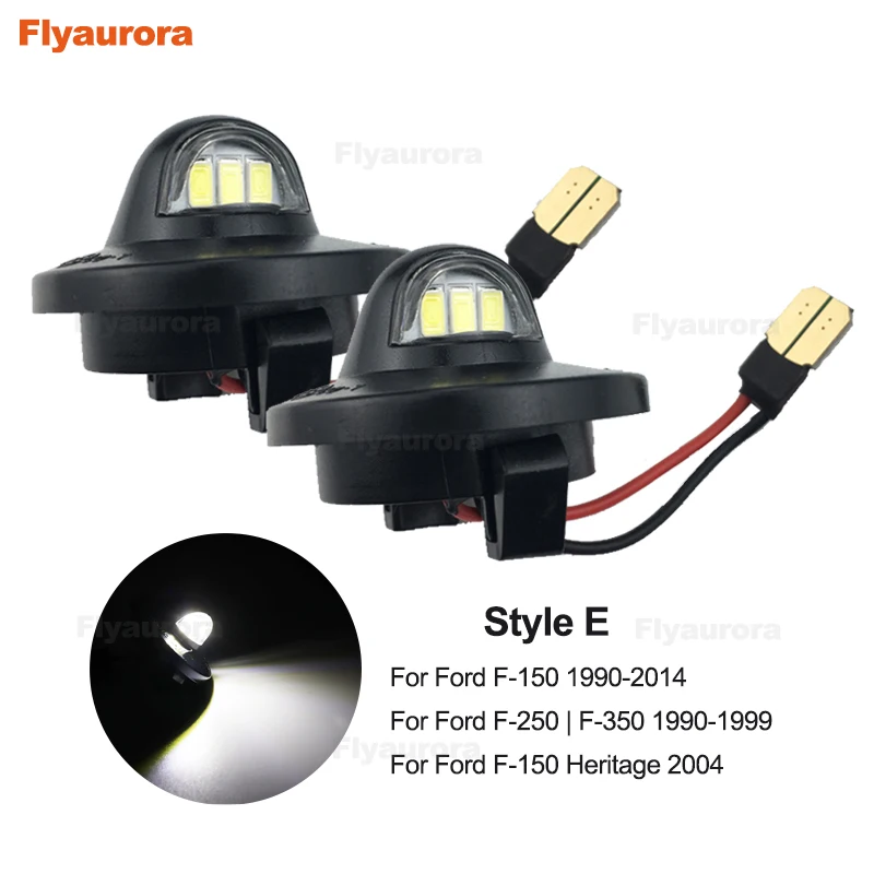 2Pcs LED Number License Plate Light Lamps For Ford F150 F250 F350 Focus Fiesta JA8 Mondeo Kuga Galaxy 2010 Fusion Mercury Edge | Автомобили