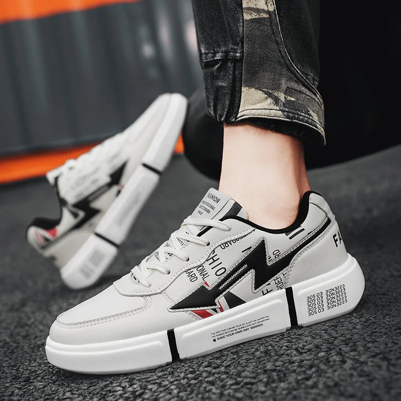 Кроссовки мужские высокие Вулканизированная подошва дышащие на шнуровке