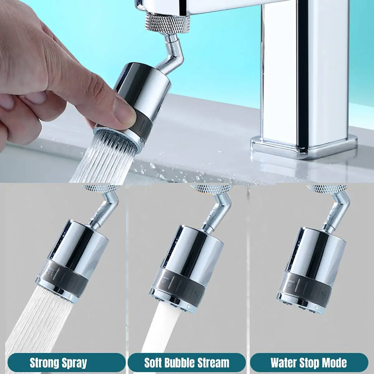 

Tap Aerator 720rotation Universal Splash-proof Swivel Water Saving Faucet Water Saving Bathroom Filter Foamer Aerators 2021