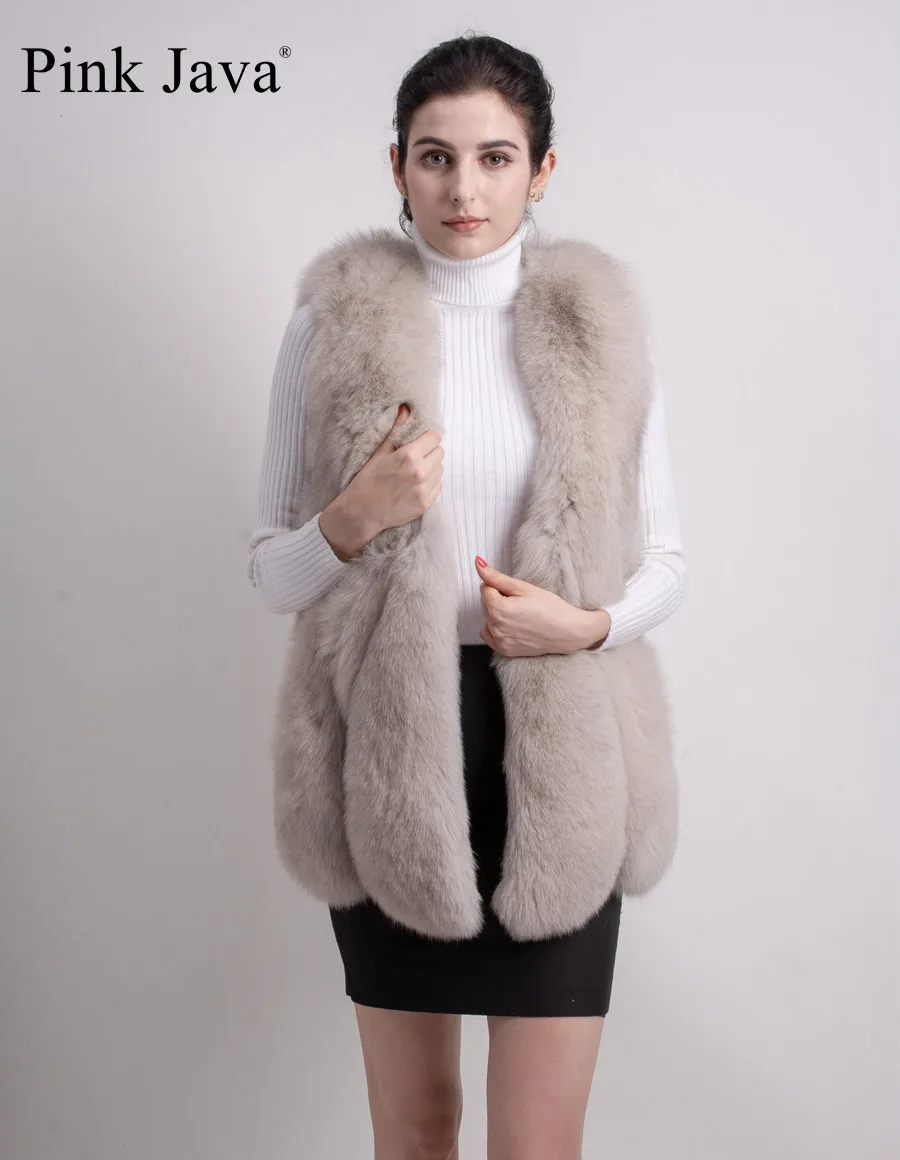 Короткая шуба из натурального Лисьего меха QC8074 Большая распродажа новая стильная женская зимняя жилетка из натурального Лисьего меха модная шуба высокого качества