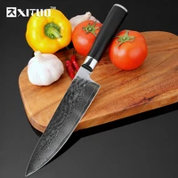 xituo 8 inch damascus chef knife vg10 damascus steel japanese knife fruit vegetables meat cleaver knives cooking for kitchen