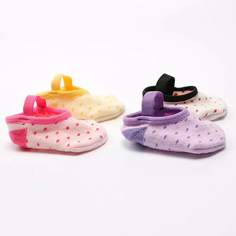

Baby Girl Anti-slip Cotton Trim Socks Infant Toddler Newborn Slipper Shoes Boots