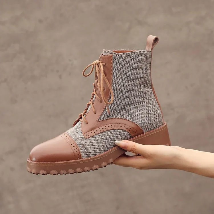 MLJUESE/женские ботильоны из коровьей кожи Зимние Короткие Плюшевые Ботинки