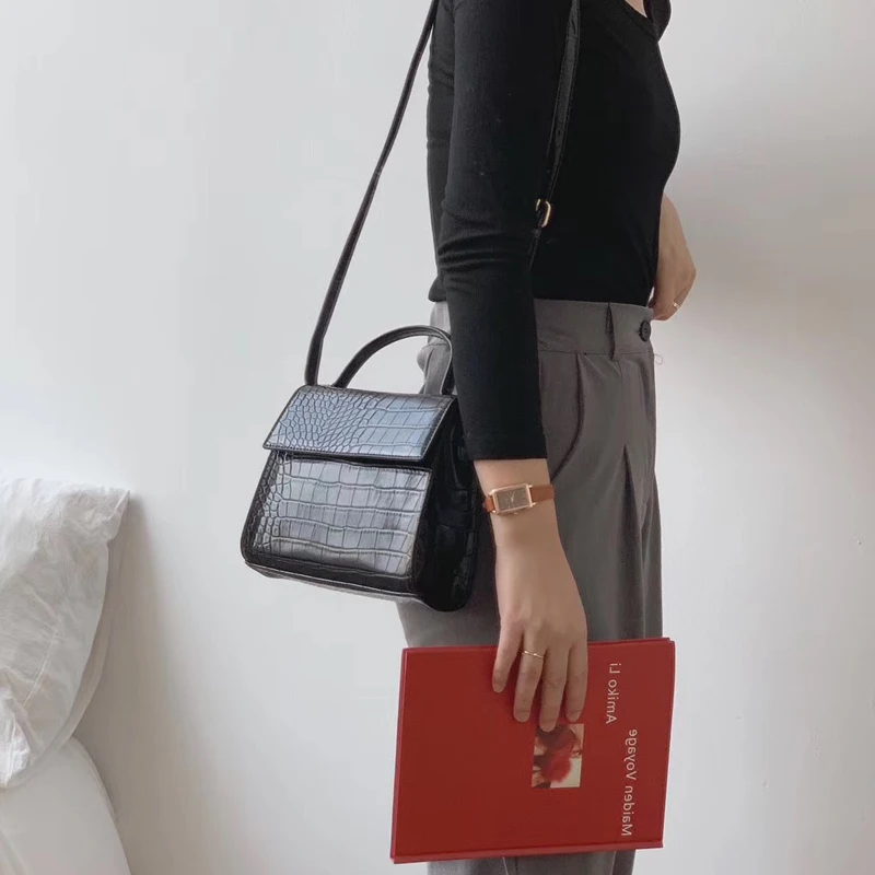 Модные женские сумки с узором из камня мини через плечо искусственной кожи