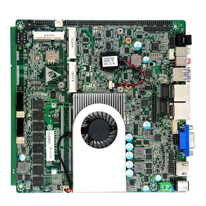 I3 5010 ЦП mini itx материнские платы с сенсорным экраном на борту 4 Гб + ОЗУ 128 SSD 6 * COM 2