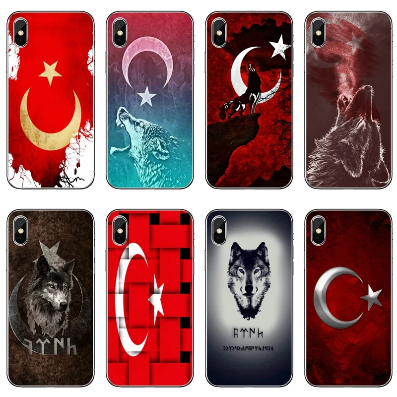 Аксессуары чехол для телефона Xiaomi Redmi Note 8 7 6 5A 4 Pro 7A K20 6A 4A 4X 5 Plus S2 Турецкий флаг волк
