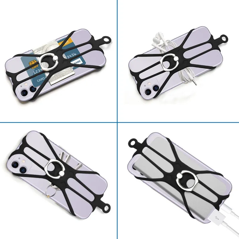 Разноцветный силиконовый ремешок для телефона с вращением на 360 градусов |